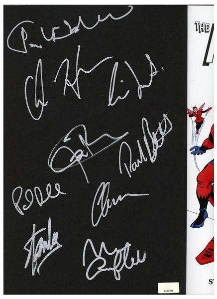 Cast-Signed ''The Avengers Omnibus'' Coffee Table Book -- Also Signed by Creator Stan Lee